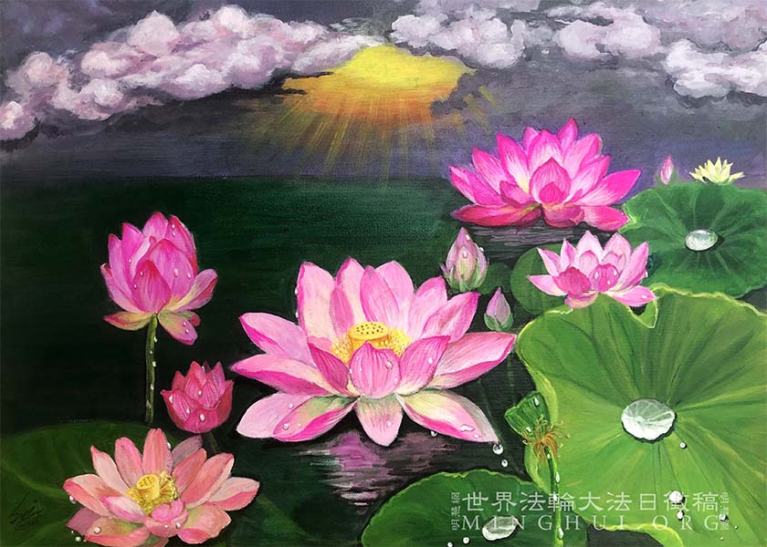 Image for article ​[Celebração do Dia Mundial do Falun Dafa] Pintura Chinesa: Palavras de bênção