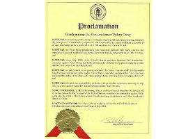 Image for article Missouri, EUA: prefeito de O'Fallon assina uma proclamação condenando a perseguição ao Falun Gong
