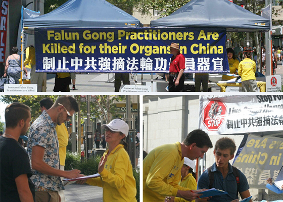 Image for article Austrália Ocidental: Moradores e turistas chineses dizem 'pare com a extração forçada de órgãos na China'