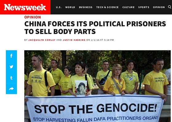 Image for article Artigo publicado no Newsweek expõe a extração forçada de órgãos de prisioneiros de consciência sancionada pelo governo chinês 