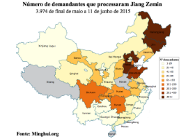 Image for article 4.000 demandantes na China processam ex-ditador Jiang Zemin