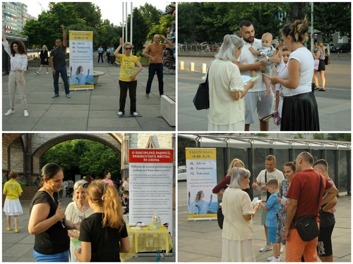 Image for article Bucareste, Romênia: As pessoas incentivam os praticantes do Falun Dafa na China a persistirem em sua fé