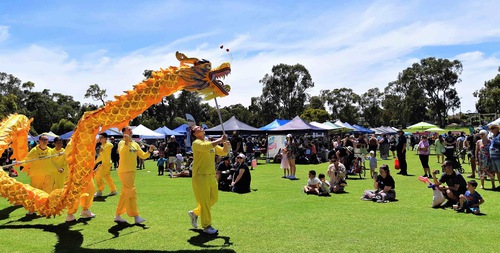 Image for article Austrália: Pessoas elogiam o Falun Dafa na Feira Comunitária do Rotary Kwinana