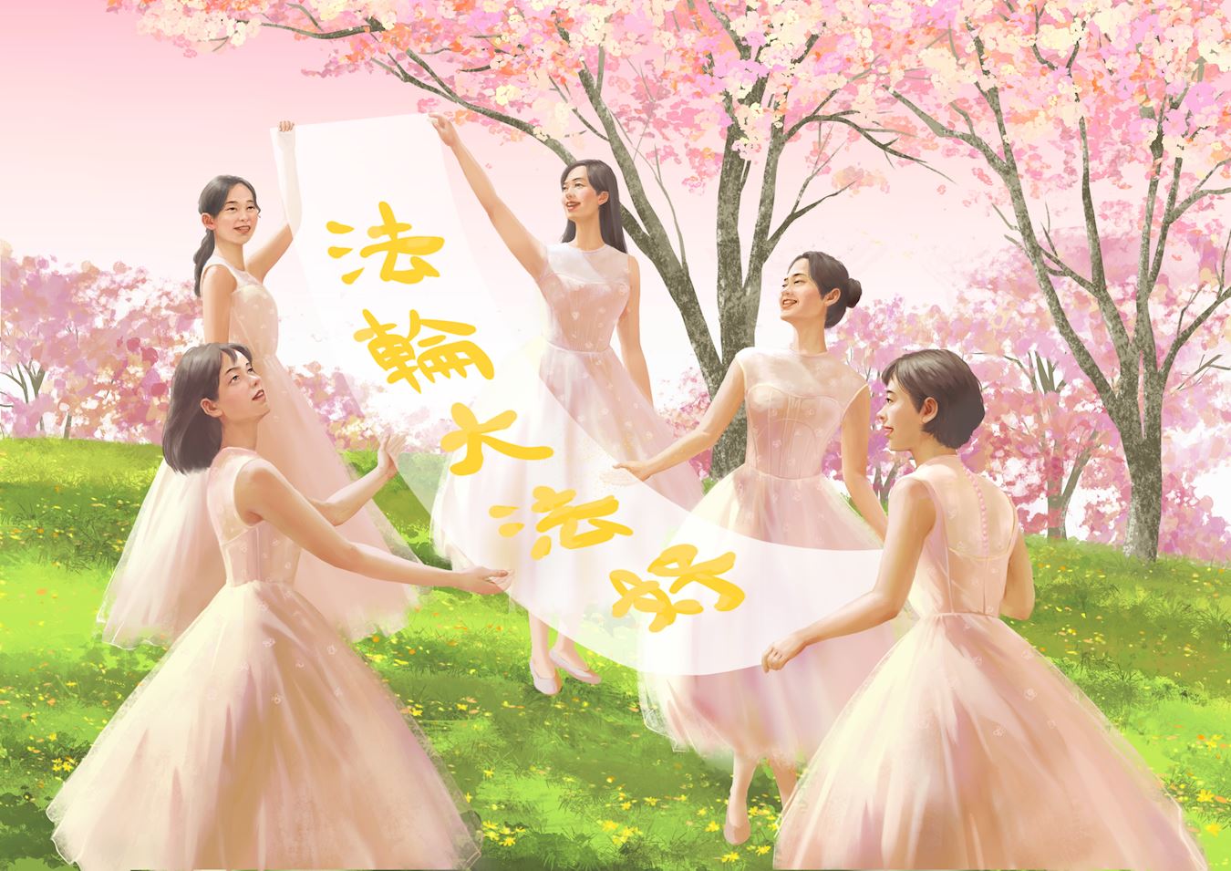 Image for article ​[Comemoração do Dia Mundial do Falun Dafa] Pintura: Canção de louvor