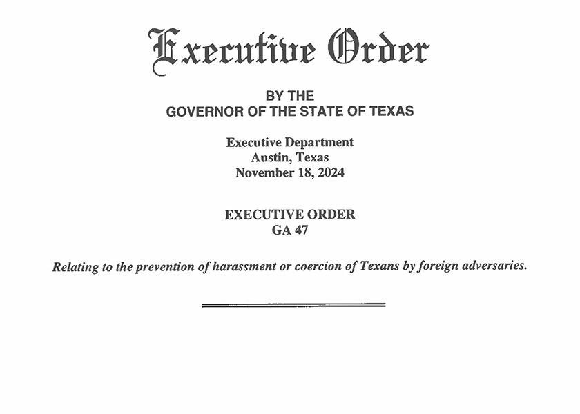 Image for article ​Governador do Texas emite três ordens executivas contra a repressão e infiltração transnacional do PCC