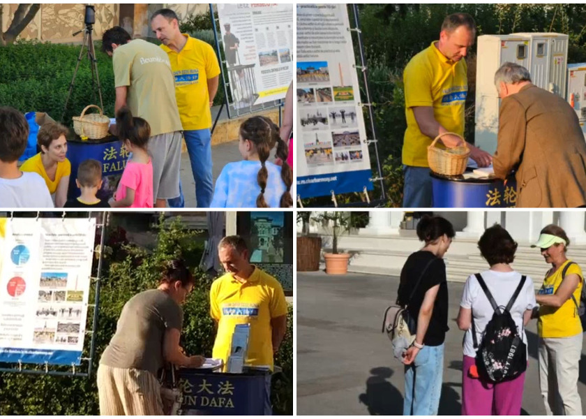 Image for article ​Romênia: Pessoas expressam apoio ao Falun Dafa em eventos públicos