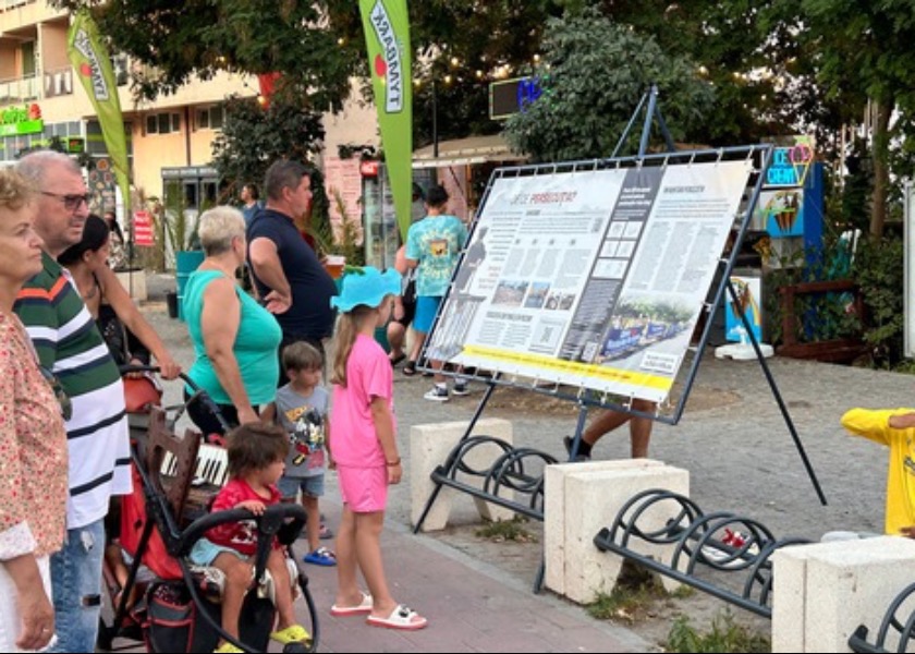 Image for article ​Romenos apoiam a Verdade, a Compaixão e a Tolerância em eventos informativos para apresentar o Falun Dafa