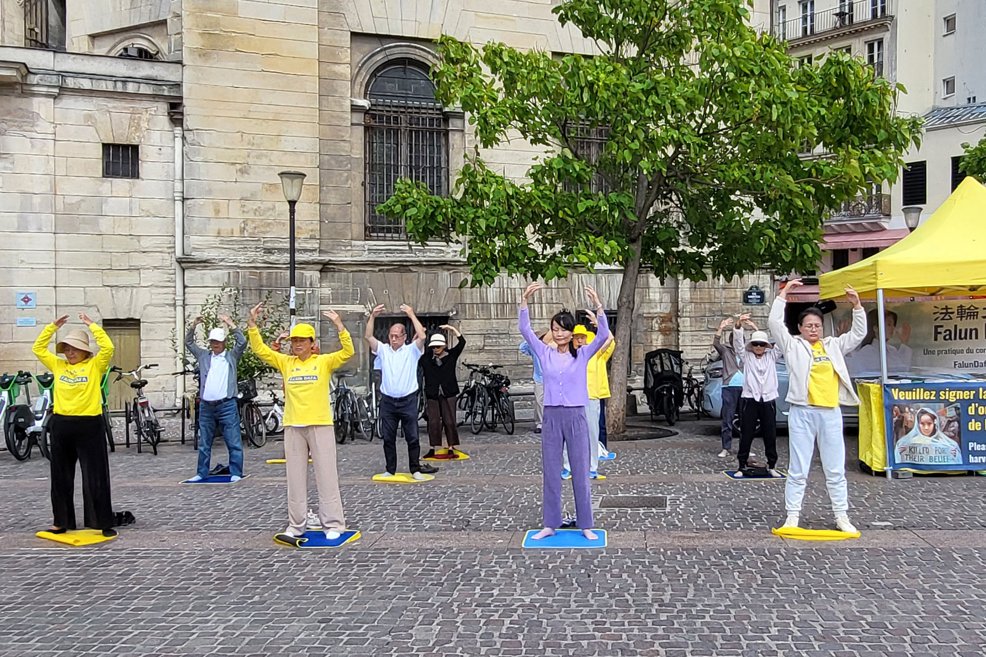 Image for article França: Atividades em Paris atraem apoio ao Falun Dafa