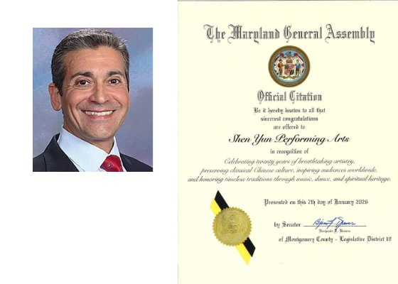 Image for article Senador do Estado de Maryland emite homenagem ao Shen Yun Performing Arts