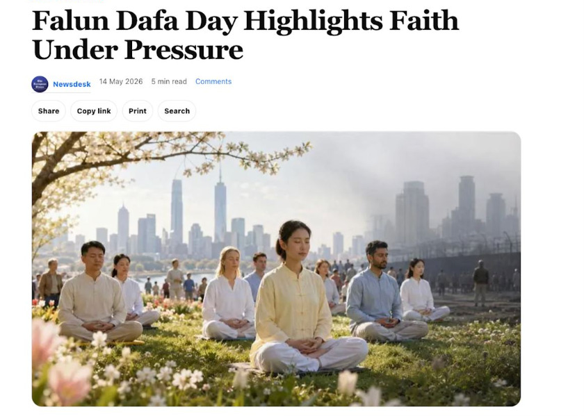 Image for article The European Times: Os praticantes do Falun Dafa perseveram apesar das pressões