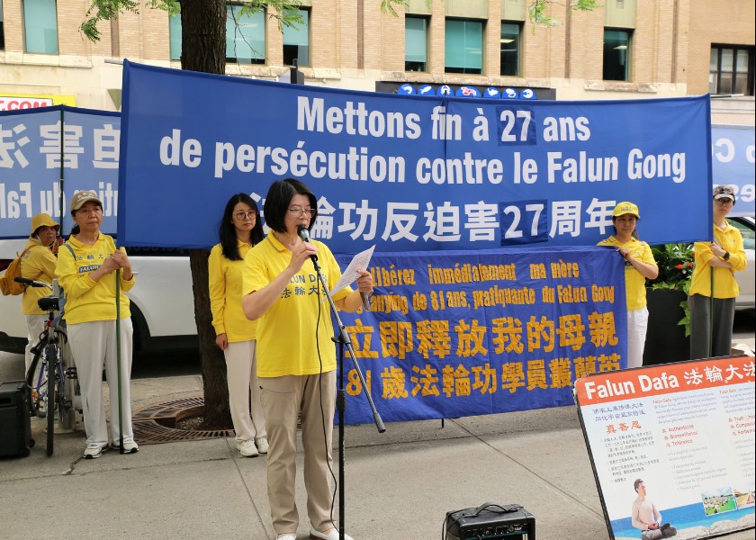 Image for article Manifestação em frente ao Consulado Chinês em Montreal pede o fim da perseguição ao Falun Gong